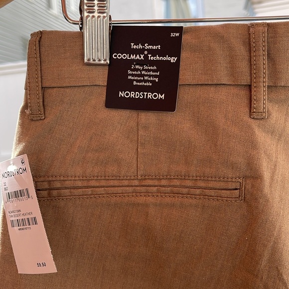 Nordstrom - Men’s Coolmax Stretch Tech Smart - Slim Fit - Chino Shorts -  32 - Picture 13 of 16